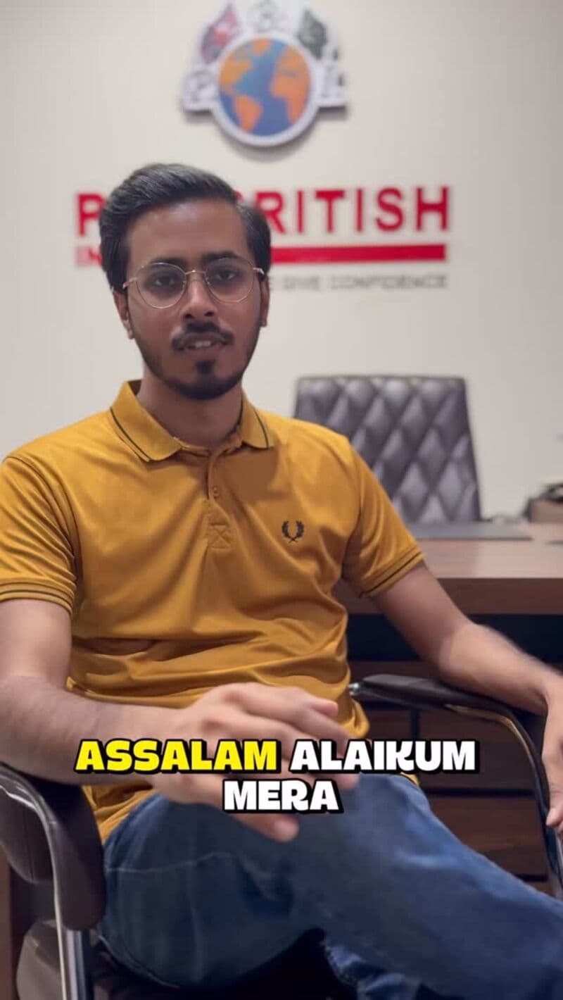 A student sharing his experience of studying at the Pak British Institute