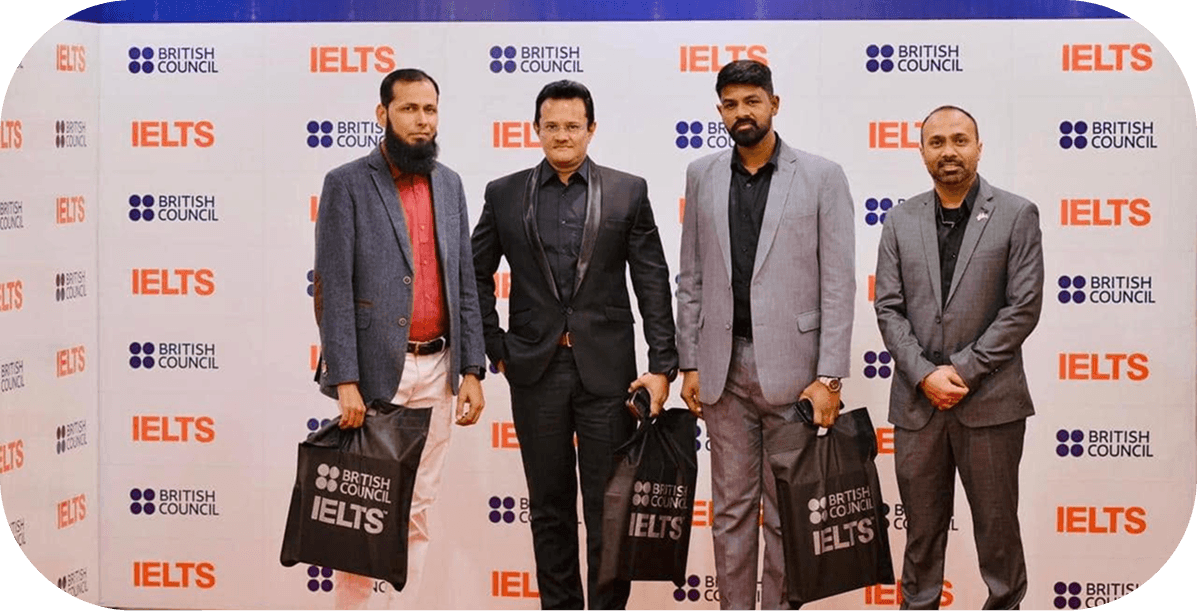 Pak British team at a British Council IELTS event